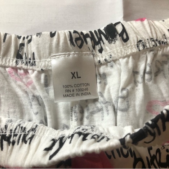 I ❤️ My Boyfriend” Pajama Set – Size XL – Pink Long Sleeve & Matching Pants - Picture 7 of 14